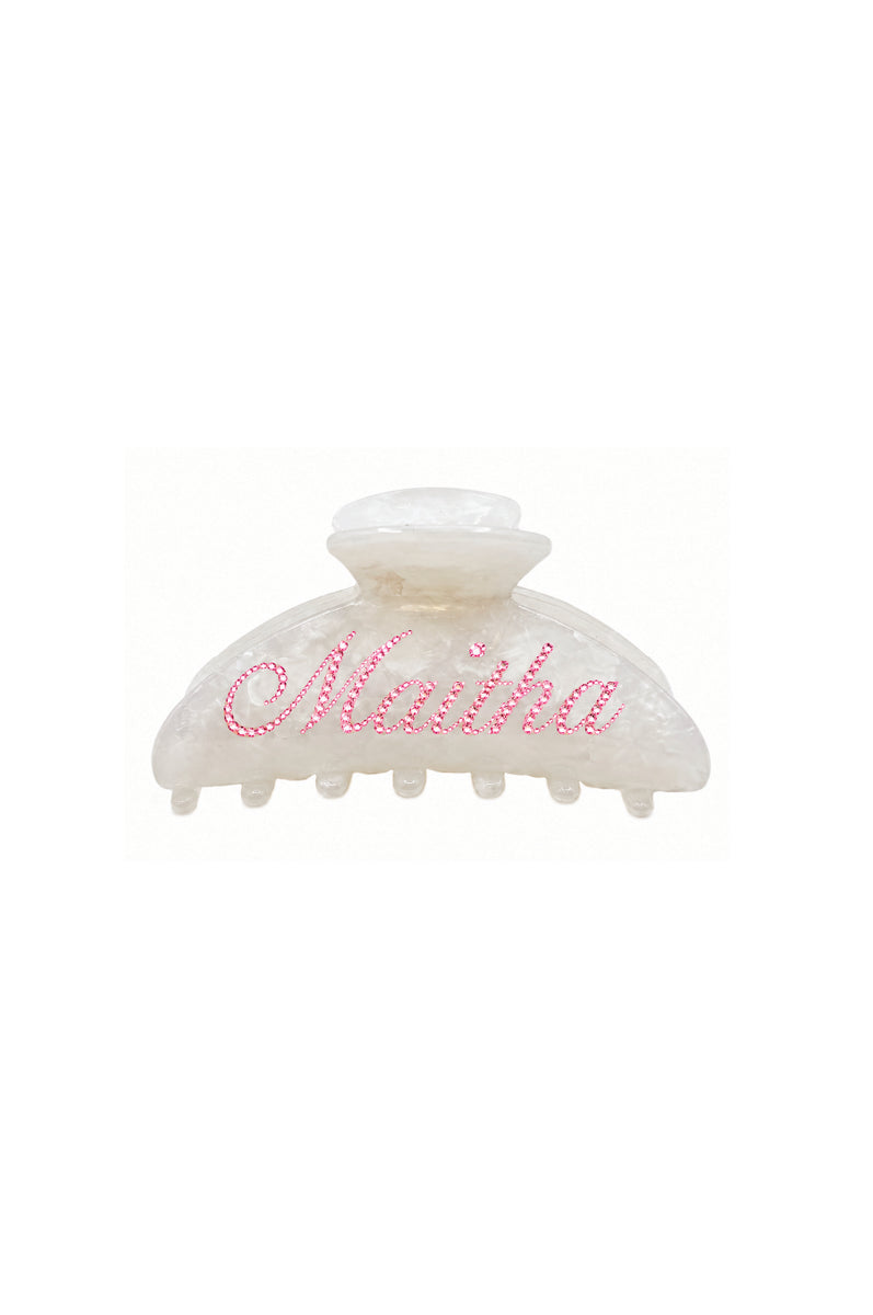Custom Claw Clip - White